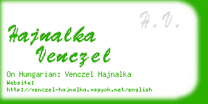 hajnalka venczel business card